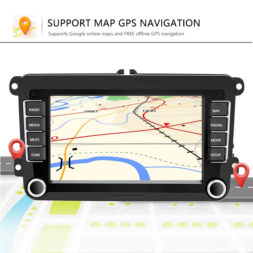 Eunavi 7 "Android Auto Multimedia Player 2 Din WIFI GPS Navigation Autoradio Für Skoda VW Passat B6 Polo Golf 4 5 Touran Seat FM 7 Eunavi 7 "Android Auto Multimedia Player 2 Din WIFI GPS Navigation Autoradio Für Skoda VW Passat B6 Polo Golf 4 5 Touran Seat FM – Bild 5