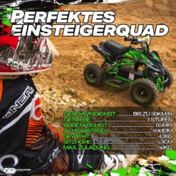 Elektro Quad Miniquad Kinder Racer 1000 Watt Pocket Kinderquad Pocketbike ATV (Schwarz/Pink) -Duswagen Verkaufe 04eb93b875394017ab3897eb341e0b18