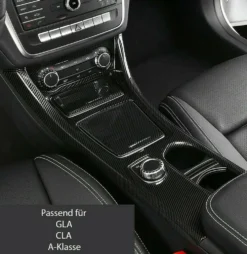 3x Passend Zu Mercedes Benz A GLA CLA Mittelkonsole Carbon Blende Zierrahmen -Duswagen Verkaufe 051ebe22e9cc47646aa1624395f6721e
