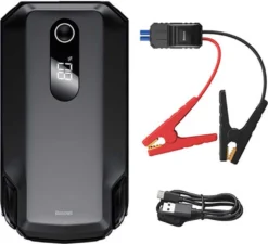 Baseus Power Starter Jump Starter Booster 2000mAh 12V (2000A / 1000A) + Krokodilklemmen Schwarz (CGNL020001)