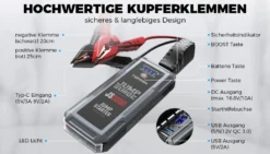 TOPDON 2000A 16000mAh 12V Starthilfekabel JS2000 Aktualisierte Version Starthilfe Powerbank Auto Starthilfe Auto KFZ Starthilfe Autobatterie-Starter Jump Starter -Duswagen Verkaufe 08c74a56cb0accc8e321c597aa8eda1d