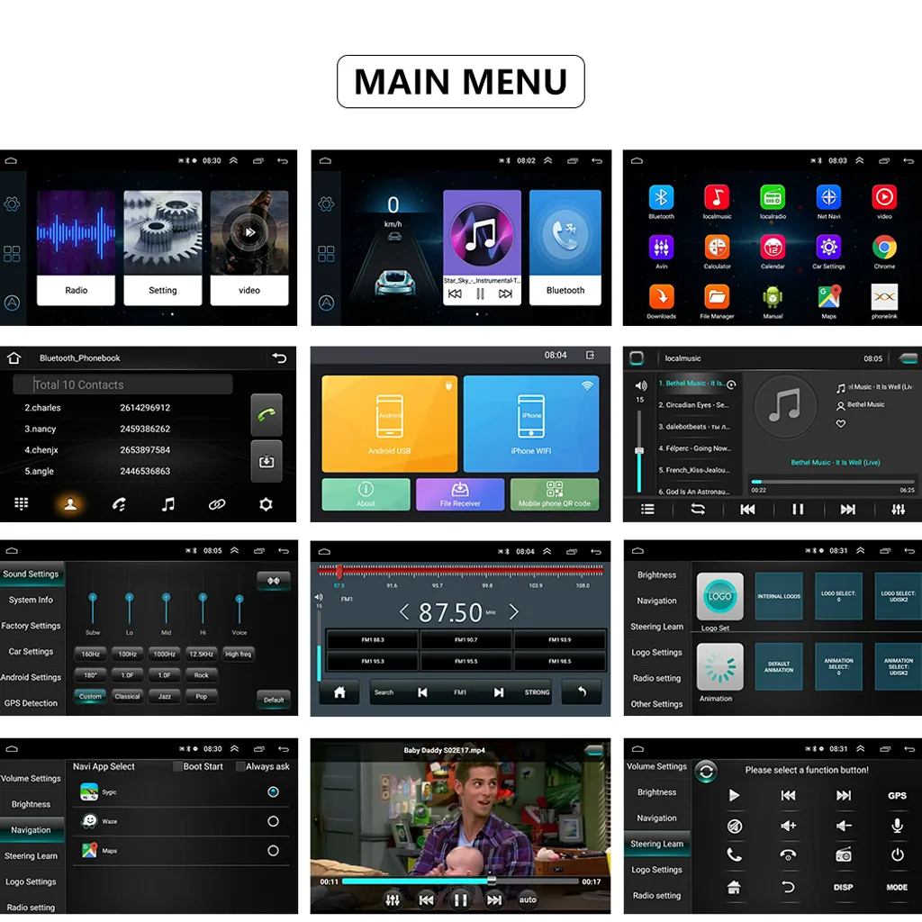 Eunavi 7 "Android Auto Multimedia Player 2 Din WIFI GPS Navigation Autoradio Für Skoda VW Passat B6 Polo Golf 4 5 Touran Seat FM 5 Eunavi 7 "Android Auto Multimedia Player 2 Din WIFI GPS Navigation Autoradio Für Skoda VW Passat B6 Polo Golf 4 5 Touran Seat FM – Bild 3