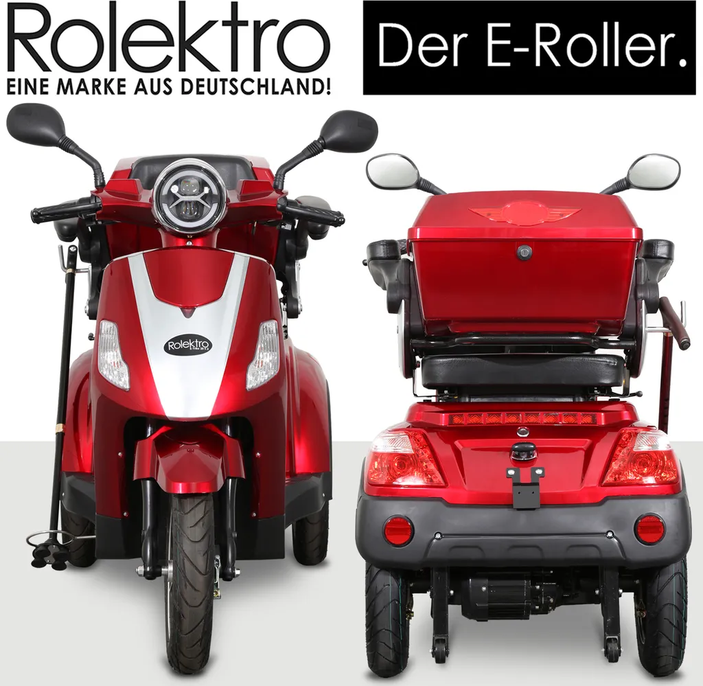 Rolektro E-Trike 25 V.2, Rot, 1000W 11 Rolektro E-Trike 25 V.2, Rot, 1000W – Bild 9