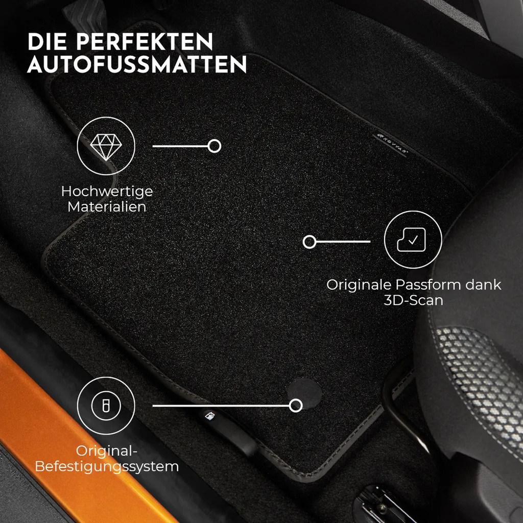 Kovvar Fußmatten Passend Für Volvo XC60 2017 - 2023 7 Kovvar Fußmatten Passend Für Volvo XC60 2017 - 2023 – Bild 5