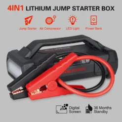 Auto Starthilfe Mit Kompressor 150 PSI Luftpumpe 12V 2000A Starthilfegeräte 22000mAh Powerbank Lokithor JA301 Starthilfekabel Tragbare Batterie Booster -Duswagen Verkaufe 196a82943619a2ccbb4a4fddaba84a36
