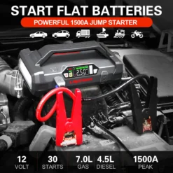 Auto-Starthilfe Mit Luftkompressor 1500A 18000mAh 12V Autobatterie-Booster Für Bis Zu 7L Gas Oder 4,5L Diesel, 150 PSI Reifenfüller Mit Digitalem Bildschirm｜Lokithor JA300 -Duswagen Verkaufe 1a1c405d8db52c07e9919ec4f9d80196