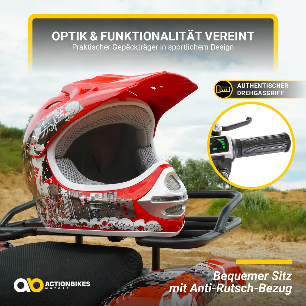 Elektro Quad Miniquad Kinder Atv Torino 1000Watt Pocketquad Racer Kid Pocketbike (Schwarz) 7 Elektro Quad Miniquad Kinder Atv Torino 1000Watt Pocketquad Racer Kid Pocketbike (Schwarz) – Bild 5