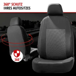 WALSER Premium Autositzbezüge Ardwell Mit Reißverschluss, ZIPP-IT Schonbezüge, 2 Vordersitzbezüge Schwarz/grau 11867 -Duswagen Verkaufe 2c94b7e18a8382aa8c3cb18d0501aabf