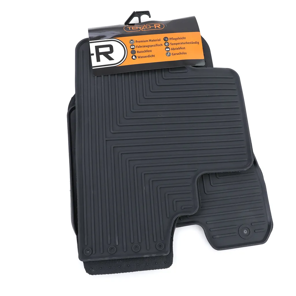 Premium Gummi Fußmatten Set 4-teilig Schwarz Für Hyundai Tucson JM 04-12 5 Premium Gummi Fußmatten Set 4-teilig Schwarz Für Hyundai Tucson JM 04-12 – Bild 3
