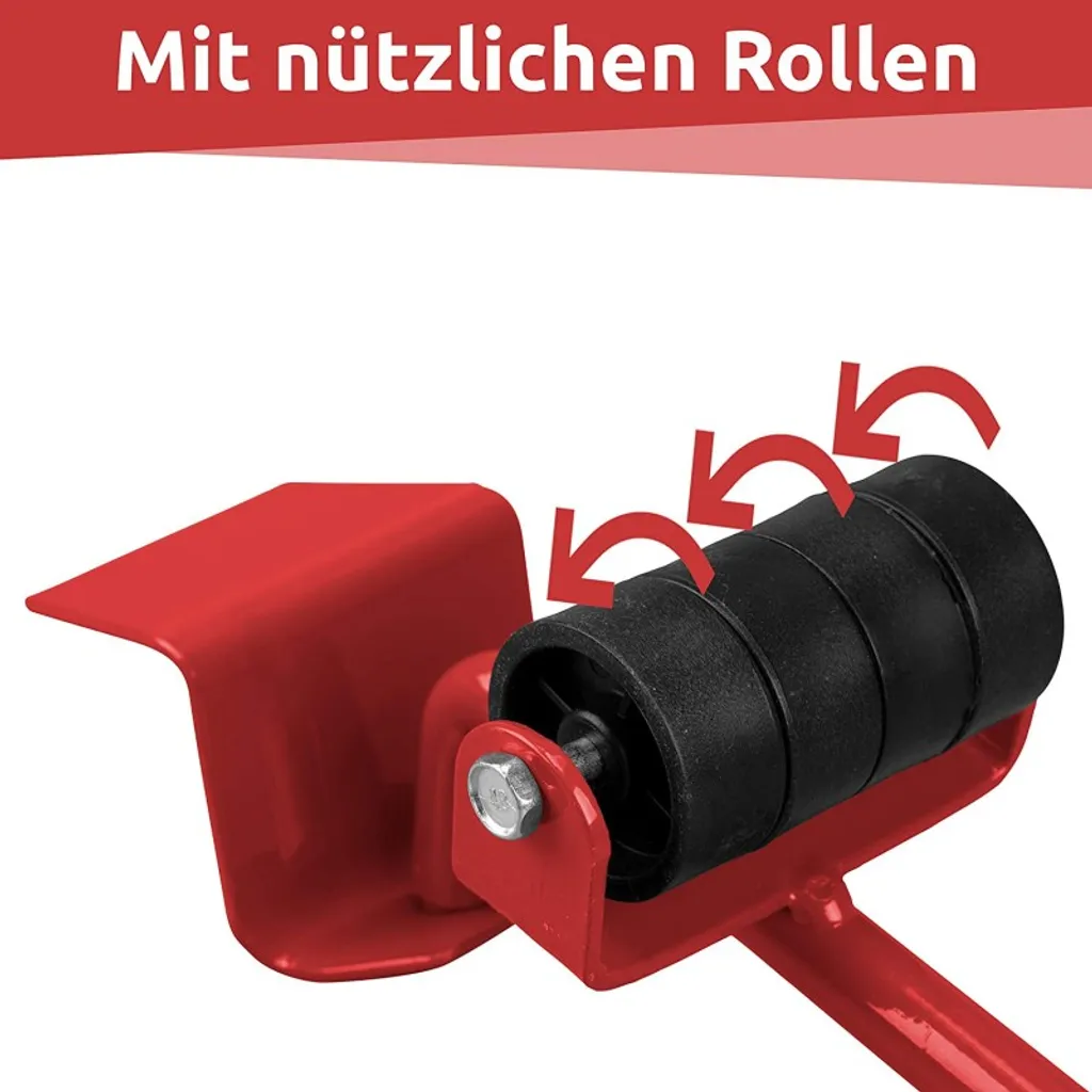 Möbelheber / Türheber, Set Mit 1 Hebevorrichtung 150kg + 4 Rollen 4 Möbelheber / Türheber, Set Mit 1 Hebevorrichtung 150kg + 4 Rollen – Bild 2