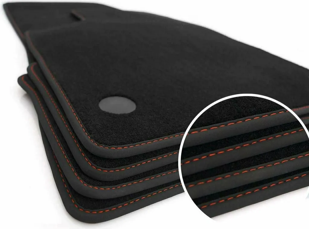 Fußmatten Renault Clio 5 Velours Automatten Original Qualität (Ziernaht Rot) 4-teilig Schwarz 3 Fußmatten Renault Clio 5 Velours Automatten Original Qualität (Ziernaht Rot) 4-teilig Schwarz