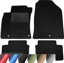 Moto-MOLTICO Fußmatten Auto Velours Autoteppiche Schwarz Automatten Set 4-teilig Passend Für Kia Ceed I 2006-2012 (Schwarze - Ziernähte)