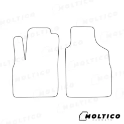 Moto-MOLTICO Fußmatten Auto Velours Autoteppiche Schwarz Automatten Set 2-teilig Passend Für Fiat Doblo I 2001-2009 (Blaue - Ziernähte) -Duswagen Verkaufe 36454d6997425c25eed4fe0f19e8269d