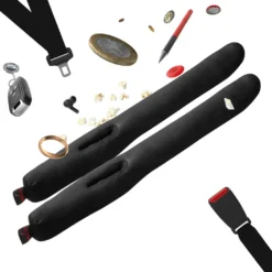 WALSER AntiDrop Autositz Lückenfüller, Sitzlückenfüller Fürs Auto, Ritzenfüller Auto, Lückenkissen 49x7x5 Cm, Auto-Sitzlückenfüller 2er-Pack 24048