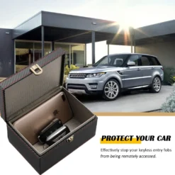 Keyless Go Schutz Autoschlüssel Box, RFID Signal Blocker Box Für Autoschlüssel Funkschlüssel Abschirmung Diestahlschutz Faraday Box Mit Schlüsseltasche Strahlungsschutz -Duswagen Verkaufe 3d2106114c3acf4b828017d8892e9cb5