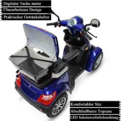 ECO ENGEL 510 Blau, 25 Km/h E-Scooter Senioren Roller Seniorenmobil Elektromobil 4 Räder -Duswagen Verkaufe 3db71b291257295609dce5e305cce052