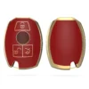 Kwmobile Autoschlüssel Hülle Kompatibel Mit Mercedes Benz 3-Tasten Autoschlüssel - Schlüsselhülle Silikon Cover - Rot Gold -Duswagen Verkaufe 3dfce968882470e9d2e4d47b691f152e