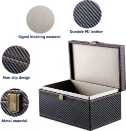 Keyless Go Schutz Autoschlüssel Box, RFID Signal Blocker Box Für Autoschlüssel Funkschlüssel Abschirmung Diestahlschutz Faraday Box Mit Schlüsseltasche Strahlungsschutz -Duswagen Verkaufe 3e8b35fe1edc294260433b9bdd9ab6d0