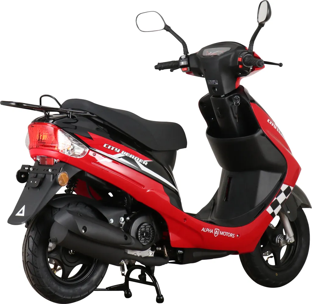 Motorroller CityLeader 50 Ccm 45 Kmh EURO 5 Rot 6 Motorroller CityLeader 50 Ccm 45 Kmh EURO 5 Rot – Bild 4