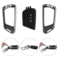 Kwmobile Autoschlüssel Hülle Kompatibel Mit VW Golf 8 3-Tasten Autoschlüssel - Hardcover Metall Schutzhülle Dunkelgrau -Duswagen Verkaufe 44e86e43da4b2ea1b8ef44d1525496f2