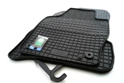 Volkswagen Gummimatten Passend Für VW Polo 6R 6C / Cross Polo (4-teilig) Gummi Fußmatten Geruchsneutral Schwarz