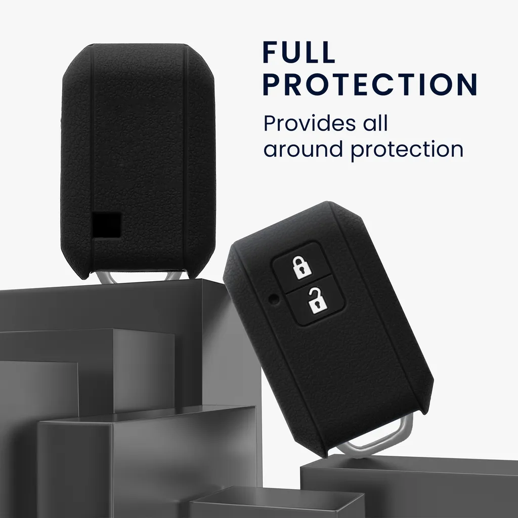 Kwmobile Autoschlüssel Silikon Hülle Kompatibel Mit Suzuki 2-Tasten Autoschlüssel Keyless Go - Schlüsselhülle In Schwarz 4 Kwmobile Autoschlüssel Silikon Hülle Kompatibel Mit Suzuki 2-Tasten Autoschlüssel Keyless Go - Schlüsselhülle In Schwarz – Bild 2