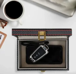 Keyless Go Schutz Autoschlüssel Box, RFID Signal Blocker Box Für Autoschlüssel Funkschlüssel Abschirmung Diestahlschutz Faraday Box Mit Schlüsseltasche Strahlungsschutz -Duswagen Verkaufe 49874a6d0edcc65fa76a5416c00b88dd