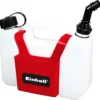 Einhell Ölkanister / Benzinkanister (Kombikanister, 1,25 L Öltank, 3 L Benzintank, Inkl. Werkzeugtasche)