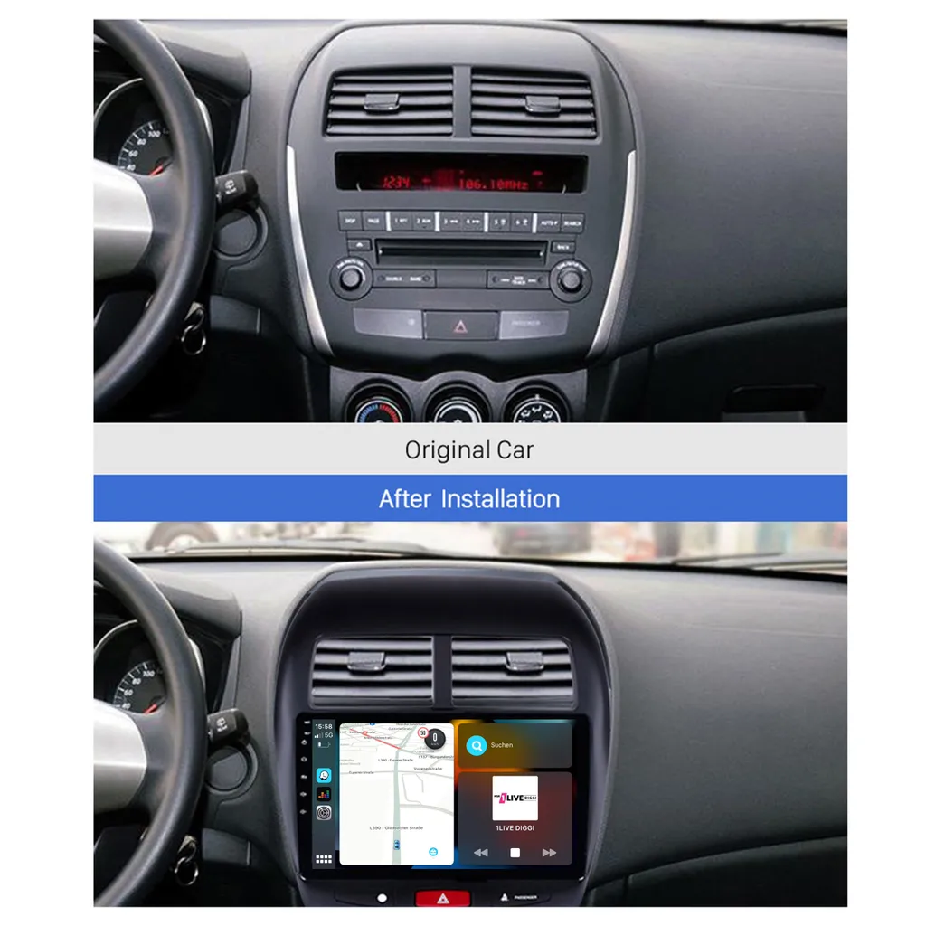 Für Mitsubishi ASX Peugeot 4008 10" Touch Android Autoradio GPS Navi CarPlay 3 Für Mitsubishi ASX Peugeot 4008 10" Touch Android Autoradio GPS Navi CarPlay