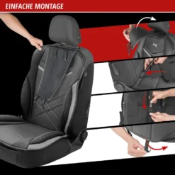 WALSER Sitzauflage Auto Rey, Sitzschoner Auto Schwarz/grau, Universal Auto Sitzauflagen, Autositzauflage Vordersitze, Sitzbezug Auto Vordersitze, Sitzkissen Auto Sportlook, Sitzbezüge Auto Für PKW/LKW -Duswagen Verkaufe 512e263b39d5521d81ef2ff1596e3a7d