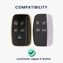 Kwmobile Autoschlüssel Hülle Kompatibel Mit Land Rover Jaguar 5-Tasten Funk Autoschlüssel - Schlüsselhülle Silikon Cover - Schwarz Gold -Duswagen Verkaufe 52f26aeeee68709abef0b008cdeb3f7c