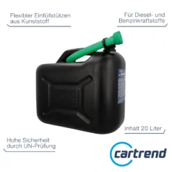 Cartrend Kraftstoffkanister Kunststoff 20 Liter Mit Ausgießer Schwarz -Duswagen Verkaufe 53efca07a05f1660d0e70de00e451bc4