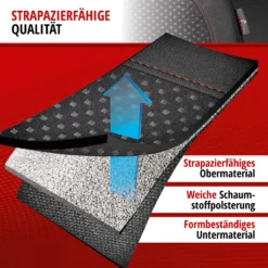 WALSER Premium Autositzbezüge Logan Mit Reißverschluss, ZIPP-IT Schonbezüge Komplettset, 2 Vordersitzbezüge, 1 Rücksitzbezug Schwarz/rot 11861 -Duswagen Verkaufe 556034958a17a5c35272263c65814590