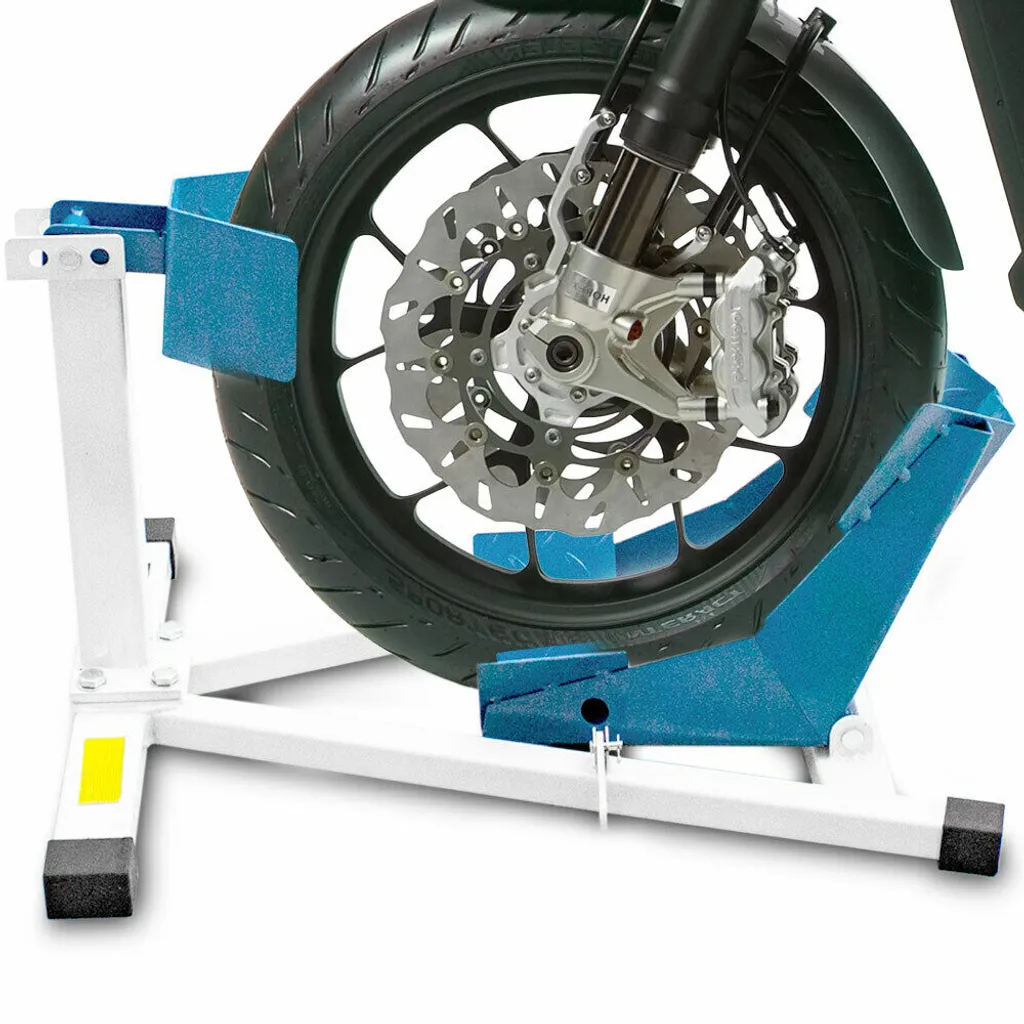 Bituxx Motorradständer Vorn Mit Radwippe Weiss / Blau, MS-17066 6 Bituxx Motorradständer Vorn Mit Radwippe Weiss / Blau, MS-17066 – Bild 4