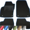 Moto-MOLTICO Fußmatten Auto Velours Autoteppiche Schwarz Automatten Set 4-teilig Passend Für Opel Astra K Ab 2015 (Blaue - Ziernähte) -Duswagen Verkaufe 64586980db231b1776f6e2ca90fd36e9