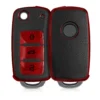 Kwmobile Autoschlüssel Hülle Kompatibel Mit VW Skoda Seat 3-Tasten Autoschlüssel - Schlüsselhülle Cover Rot Schwarz -Duswagen Verkaufe 685c205faa715239b3ad2cf141886f82