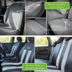 Autositzbezüge 2+3 - Universal Auto Sitzauflagen Set - Dreilagig Auto Sitzbezüge Mit Reißverschluss - Schwarz Schonbezüge Auto - GT-Blau -Duswagen Verkaufe 68aafe0af986a0a40c7fb32190339e1c