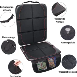Großer Rutschfester Kindersitz Schonbezug, Wasserabweisende Kindersitzunterlage, Autositzschoner, Sitzauflage In Schwarz -Duswagen Verkaufe 68efaf4d3ba35da5cca85d2ab421cd56