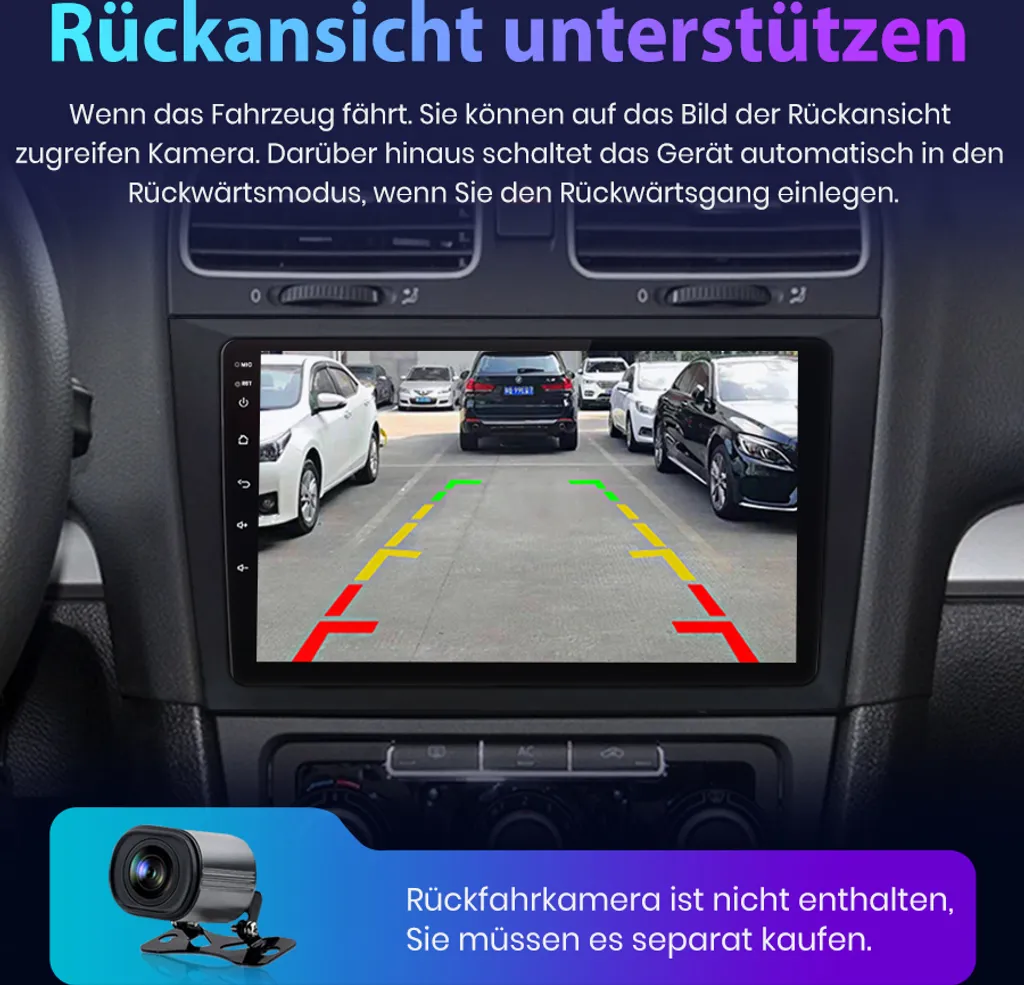 Carplay Android Auto Navi Für Golf 6 2008-2012 Autoradio 9' 'Android11 GPS Navigator SWC DAB+2 Din WIFI BT RDS FM 9 Carplay Android Auto Navi Für Golf 6 2008-2012 Autoradio 9' 'Android11 GPS Navigator SWC DAB+2 Din WIFI BT RDS FM – Bild 7