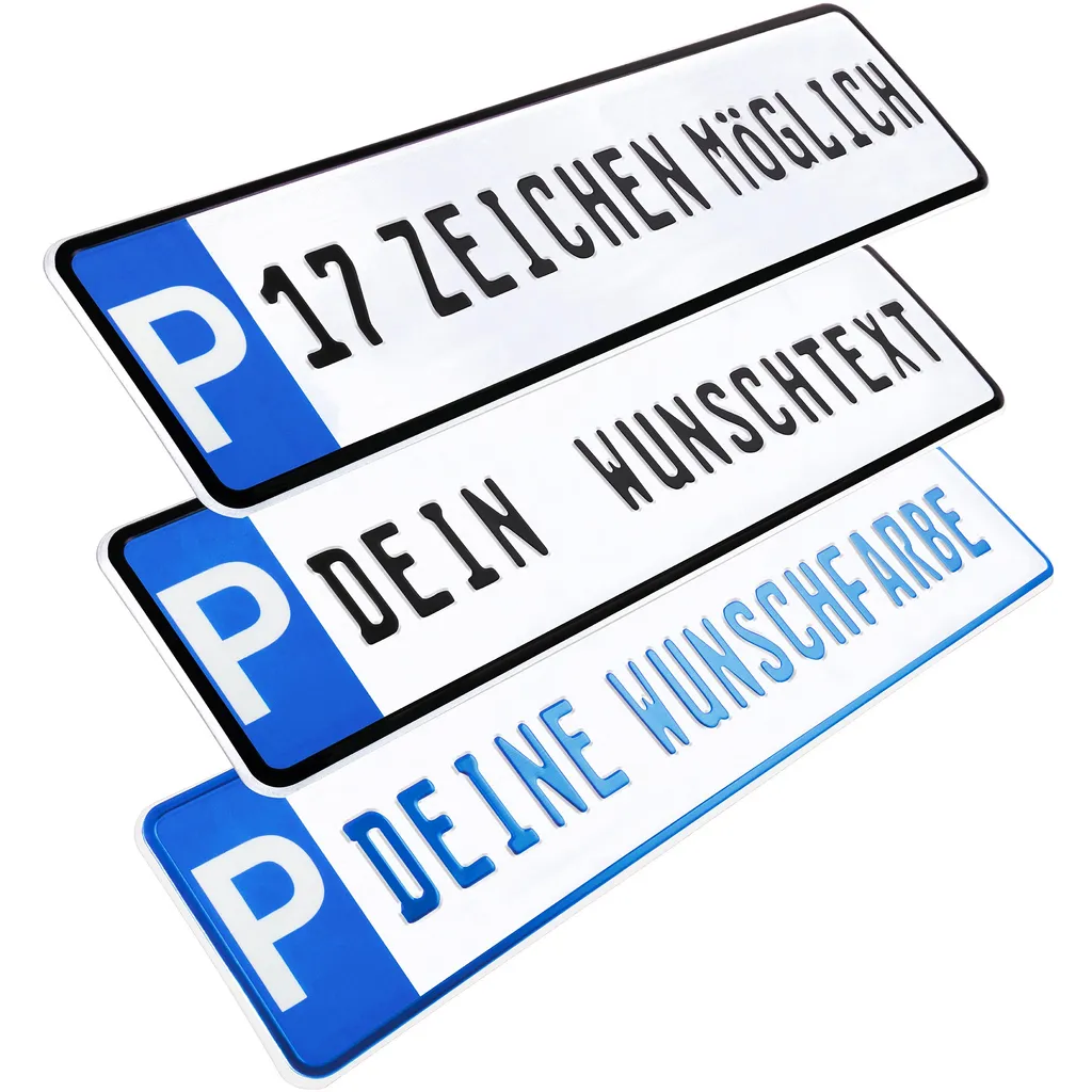 1x Kennzeichen 17 Zeichen Parkplatzschild Wunschkennzeichen Nummernschild 4 1x Kennzeichen 17 Zeichen Parkplatzschild Wunschkennzeichen Nummernschild – Bild 2