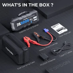 TOPDON 3000A Peak 24000mAh 12V Starthilfekabel, Starthilfe Powerbank Auto Starthilfe Auto KFZ Starthilfe Autobatterie-Starter Jump Starter Auoto Ladegerät Booster Powerbank Autobatteries -Duswagen Verkaufe 72a17e72aebd153f267fc56725454302