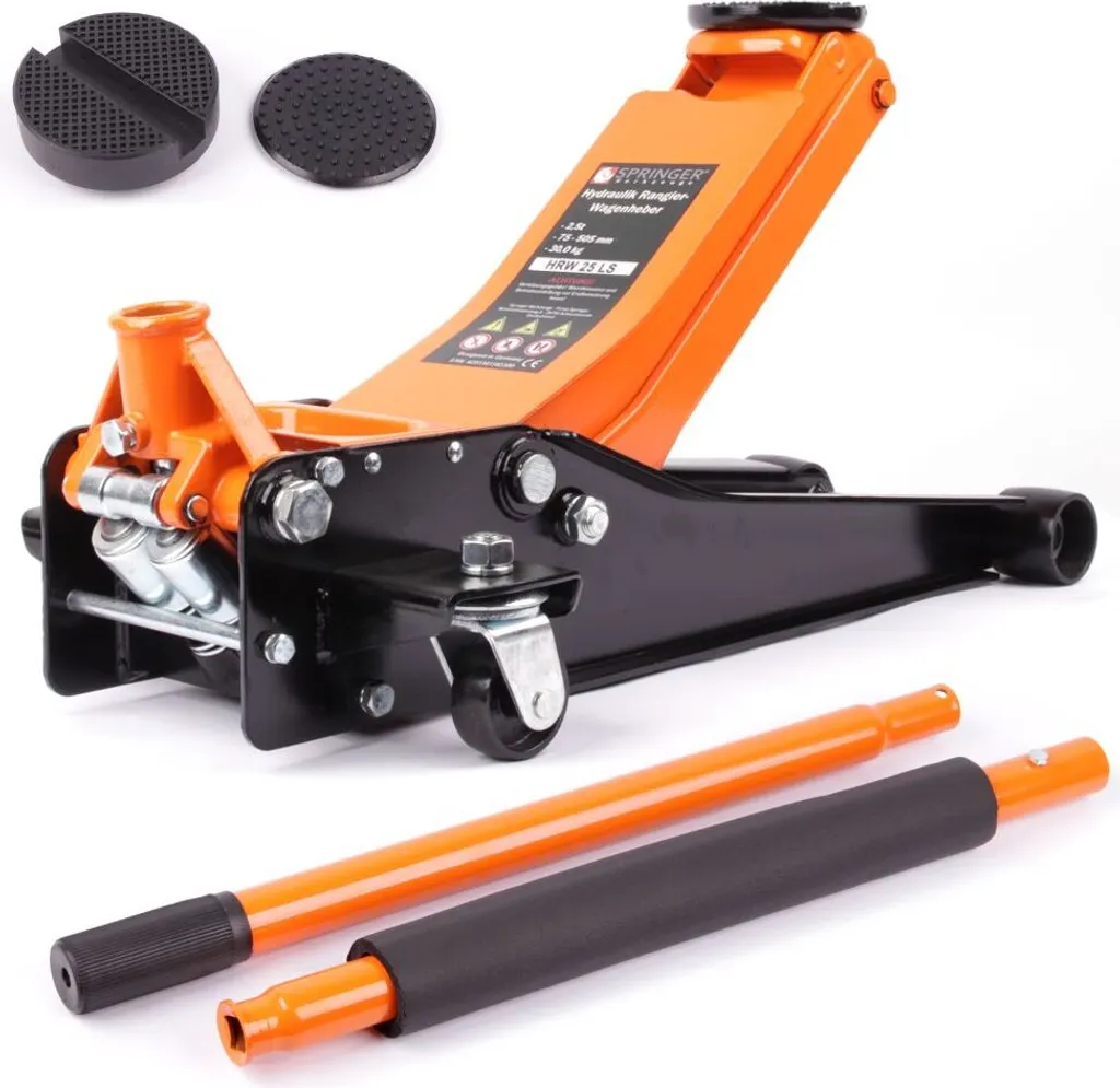 Springer Werkzeuge 2,5 T Rangierwagenheber Wagenheber 75-505mm Doppelkolben Hydraulisch 2 Auflagen 3 Springer Werkzeuge 2,5 T Rangierwagenheber Wagenheber 75-505mm Doppelkolben Hydraulisch 2 Auflagen