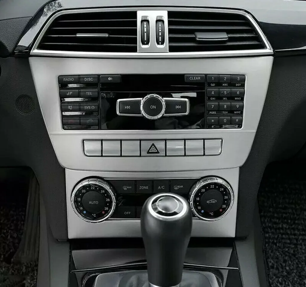 Mittelkonsole Edelstahl Radio Abdeckung Blende Passend Für Mercedes Benz W204 3 Mittelkonsole Edelstahl Radio Abdeckung Blende Passend Für Mercedes Benz W204