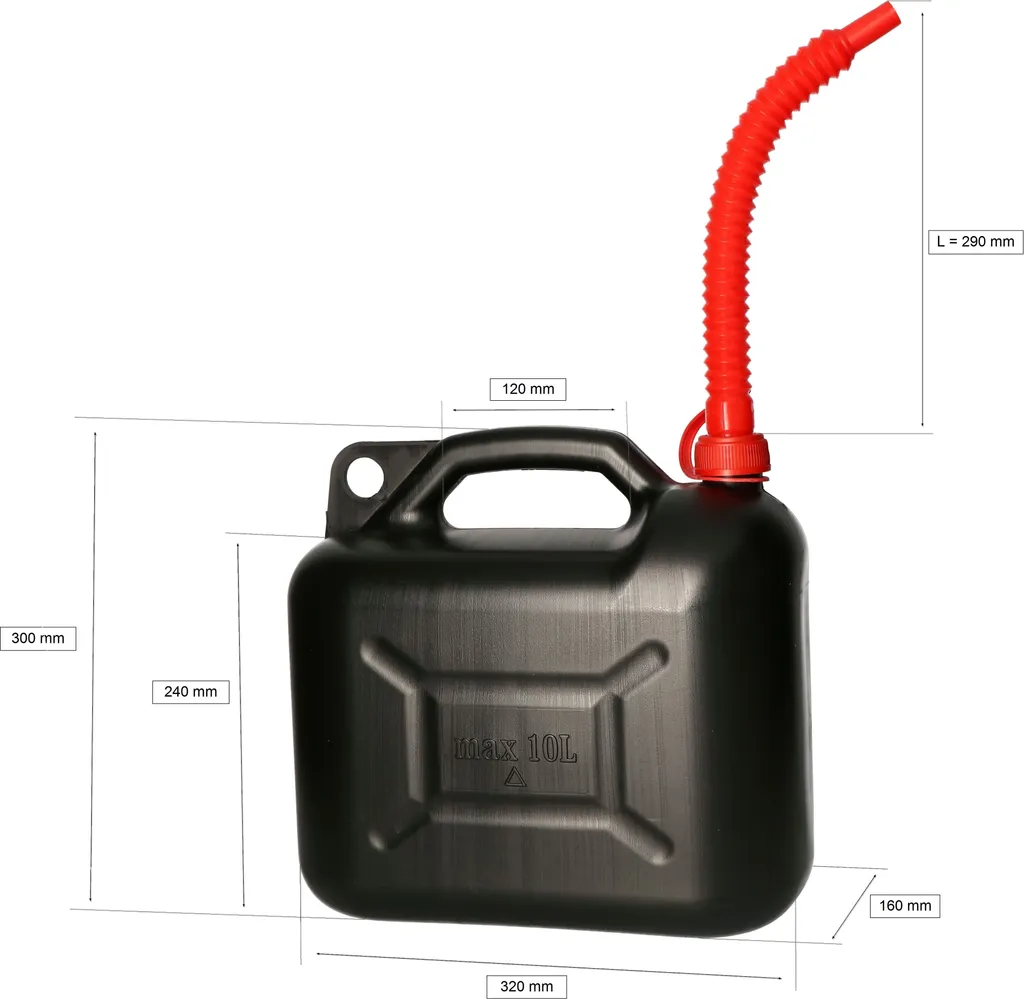 KOTARBAU® Benzinkanister Aus Kunststoff Mit Ausgießer Für Alle Kraftstoffarten 10L 4 KOTARBAU® Benzinkanister Aus Kunststoff Mit Ausgießer Für Alle Kraftstoffarten 10L – Bild 2