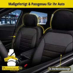 WALSER Passform-Sitzbezug Bari, Schonbezug Kompatibel Mit Opel Astra J Caravan (P10) 10/2010-10/2015, 2 Einzelsitzbezüge Normalsitze -Duswagen Verkaufe 7d9ea6896b1a91102610588d2b4f8339