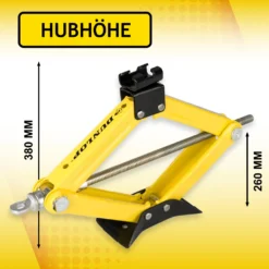 Dunlop Wagenheber - Mechanisch - Hubkraft 1,5 Tonne - Hubhöhe 26-38 Cm -Duswagen Verkaufe 7e57fb82ac695738aa1976521b508c77