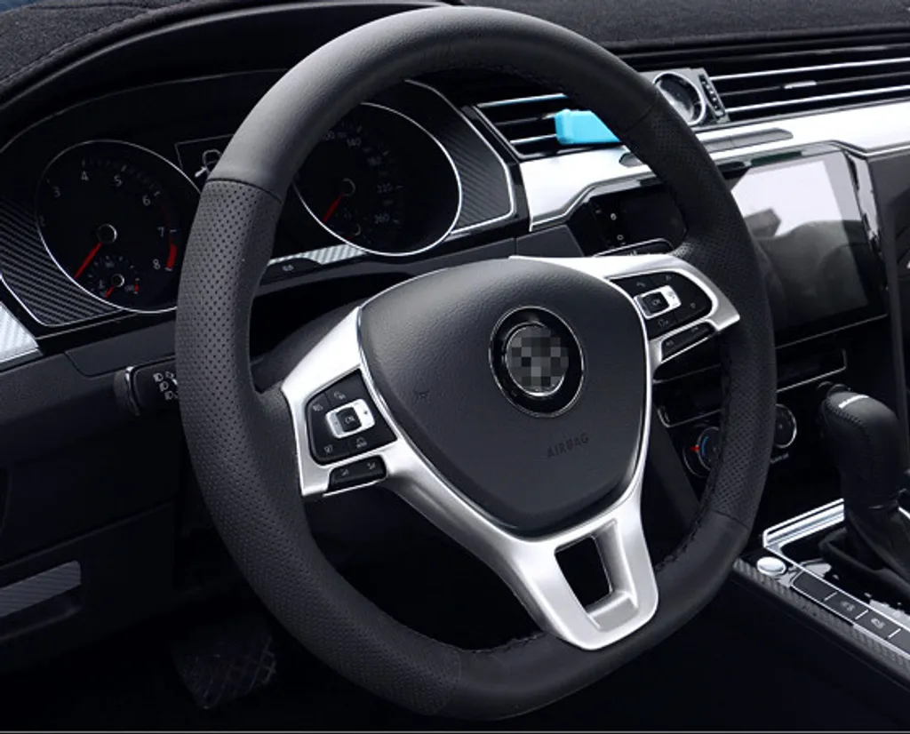 Passend Für VW Tiguan 2 Golf 7 T-Roc T-Cross Lenkrad Blende Zierrahmen Silber 4 Passend Für VW Tiguan 2 Golf 7 T-Roc T-Cross Lenkrad Blende Zierrahmen Silber – Bild 2