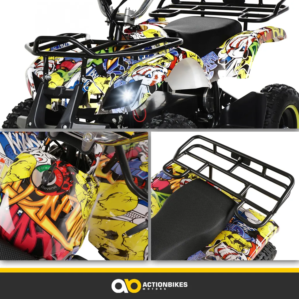 Elektro Quad Miniquad Kinder Atv Torino 1000Watt Pocketquad Racer Kid Pocketbike (Schwarz) 14 Elektro Quad Miniquad Kinder Atv Torino 1000Watt Pocketquad Racer Kid Pocketbike (Schwarz) – Bild 12