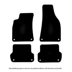 Autofußmatte Limited Edition Mit Logo & Rotem Rand Für Audi A4 8E B6 B7 Baujahr 2000 Bis 2007 Lim. | Mit Druckknopf Befestigung Vorne Und Hinten -Duswagen Verkaufe 83f3267393143120d1d0da3ee6810b95