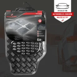 WALSER Gummimatten, Universal Automatte Metallic, Fußmatten Komplettset Riffelblech, Schutzmatte Silber, Zuschneidbare Schmutzfangmatte 28020 -Duswagen Verkaufe 8583c9be73264f95ed974b94575ccd7a